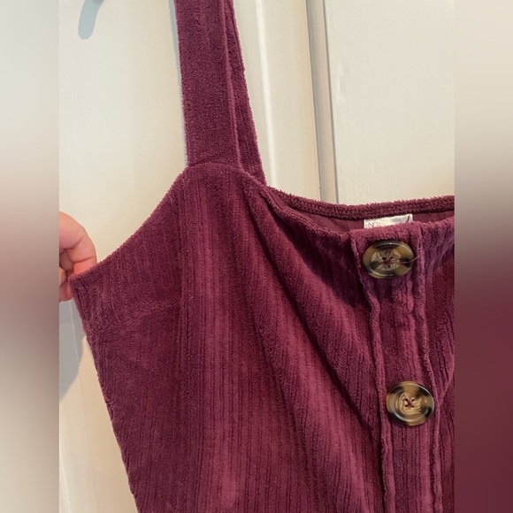 Velvet over all dress with button detail - Picture 2 of 2